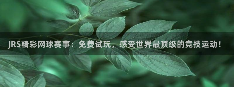 JRS精彩网球赛事：免费试玩，感受世界最顶级的竞技运动！